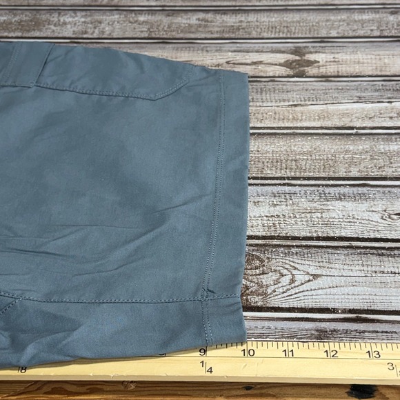 Duluth Trading Co Womens Gray Blue Flex Cargo Hiking Shorts Size 18 Stretch - Picture 7 of 8